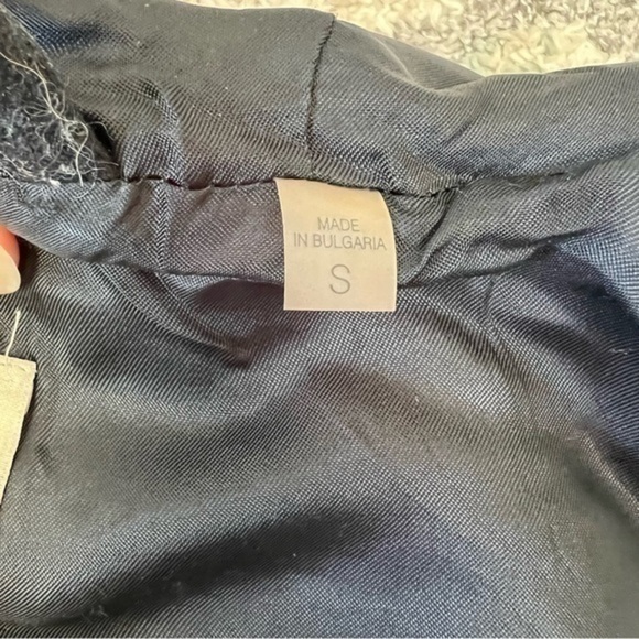 SAM Parka Womens size small Black Campus Jacket Wool Blend Hooded Fur Collar - Picture 14 of 15